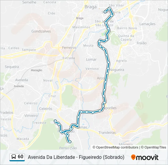 60 Bus Line Map