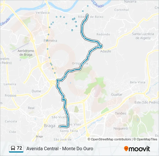 72 Bus Line Map