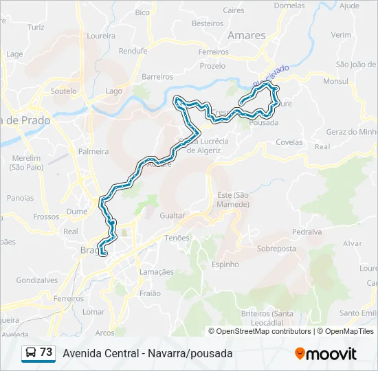 73 Bus Line Map