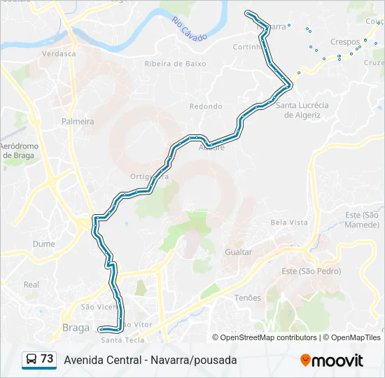 73 Bus Line Map