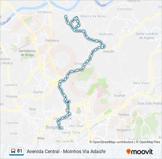 81 bus Line Map