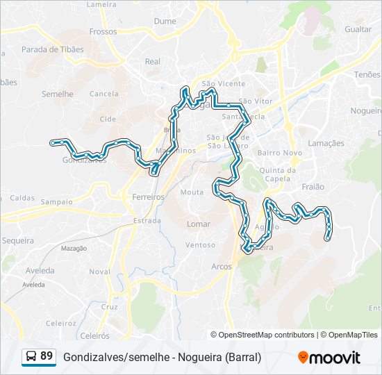 89 bus Line Map