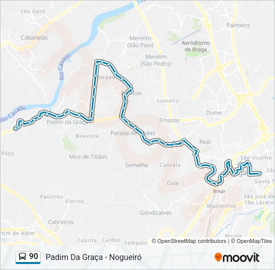 90 Bus Line Map