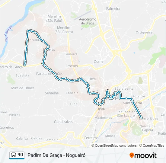 90 Bus Line Map