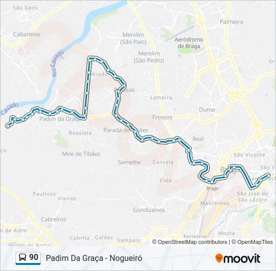 90 Bus Line Map