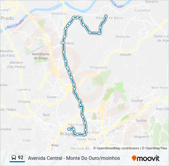 92 Bus Line Map