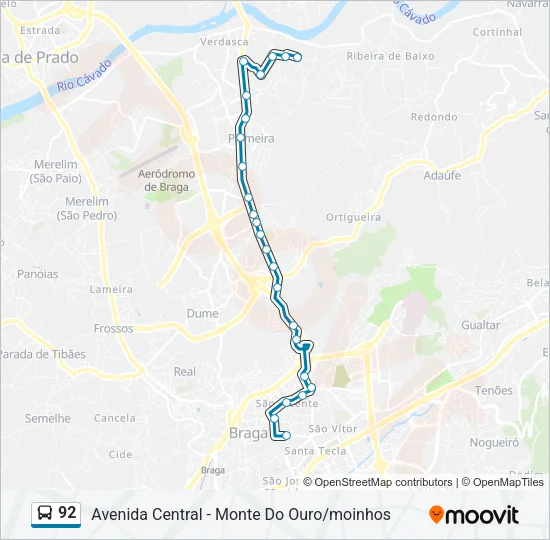 92 Bus Line Map