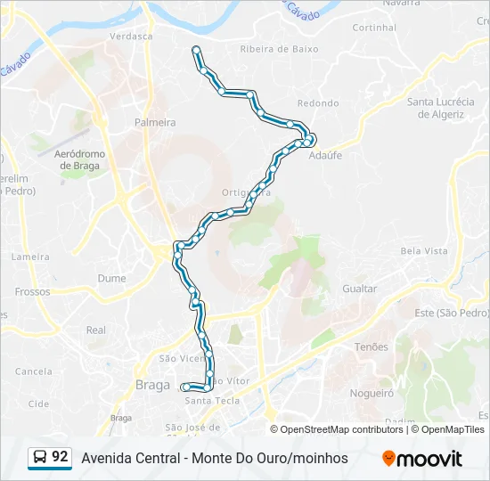 92 Bus Line Map