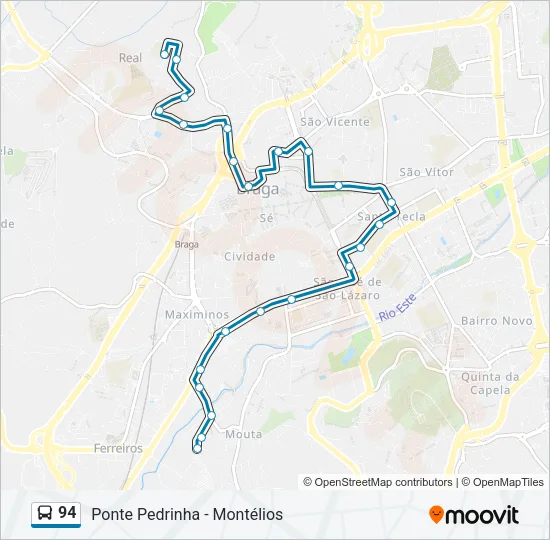 94 Bus Line Map