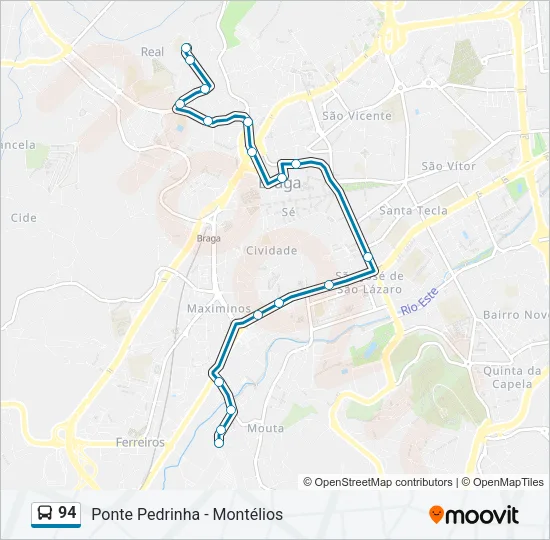94 Bus Line Map