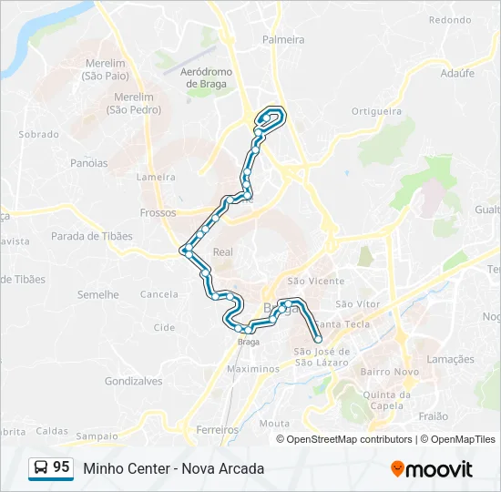 95 Bus Line Map