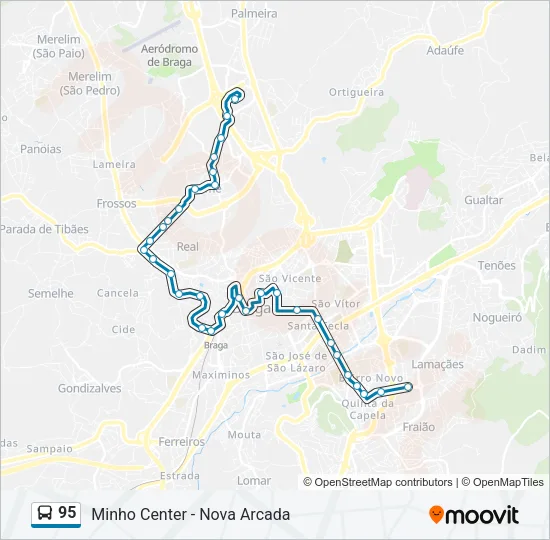 95 Bus Line Map
