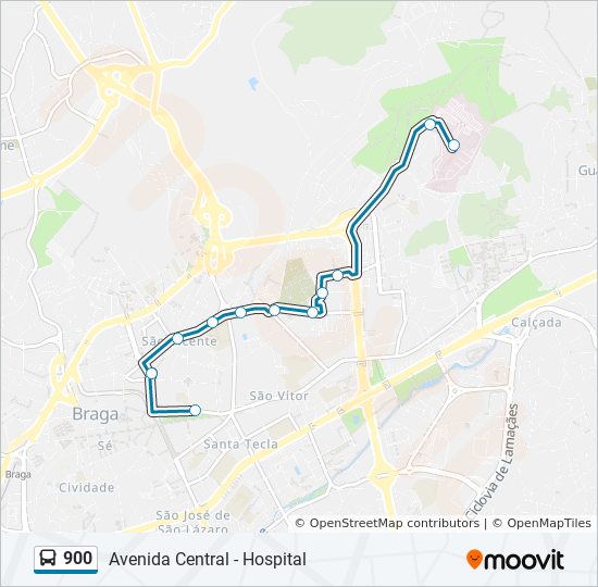 Bus 900 Route Map 900 Route: Schedules, Stops & Maps - Central Ii‎→Hospital (Parque) (Updated)