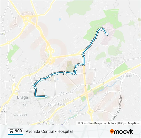 900 Bus Line Map