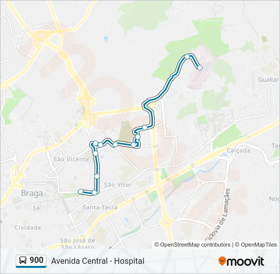 900 Bus Line Map