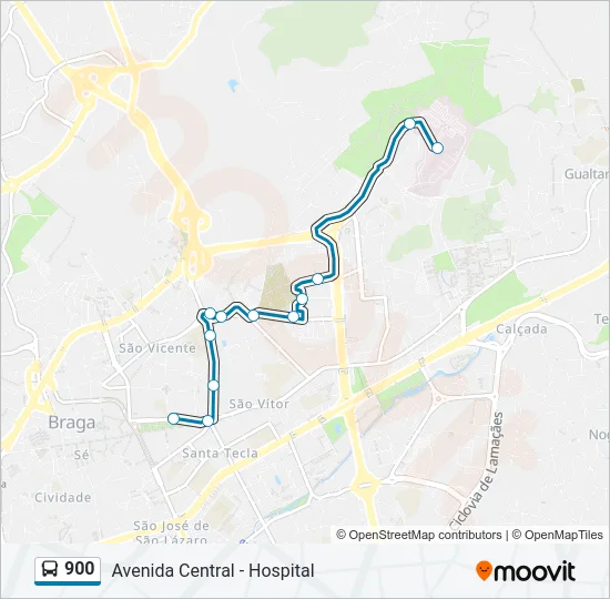 900 Bus Line Map