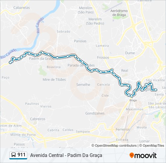 911 bus Line Map