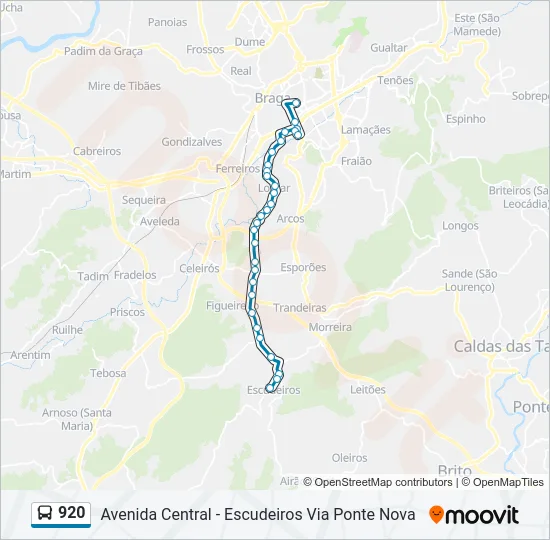 920 Bus Line Map