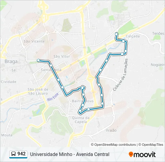942 Bus Line Map