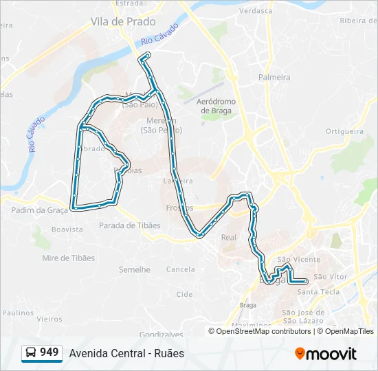 949 Bus Line Map