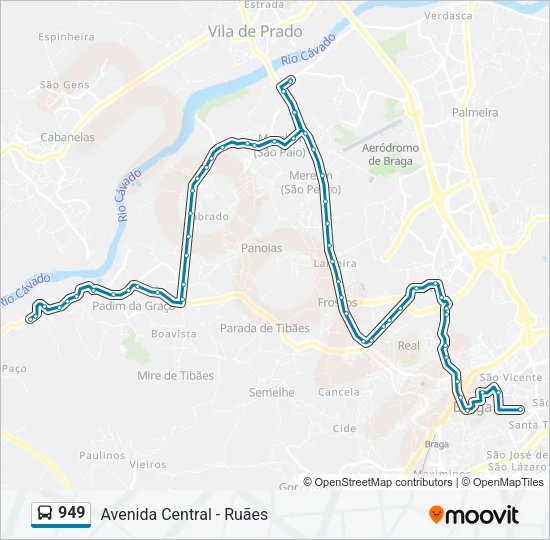 949 Bus Line Map