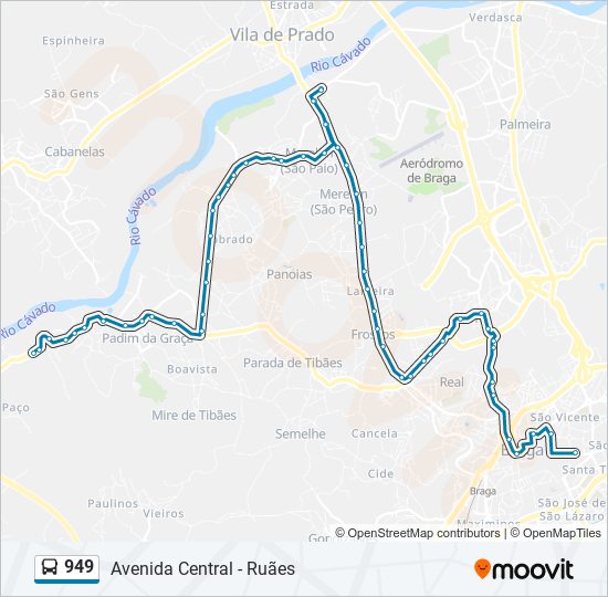 949 bus Line Map