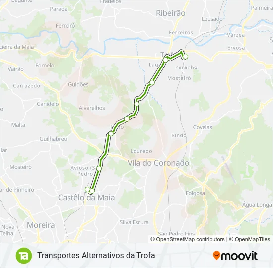 TA Bus Line Map