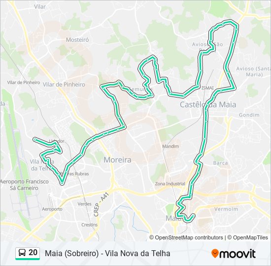 20 bus Line Map