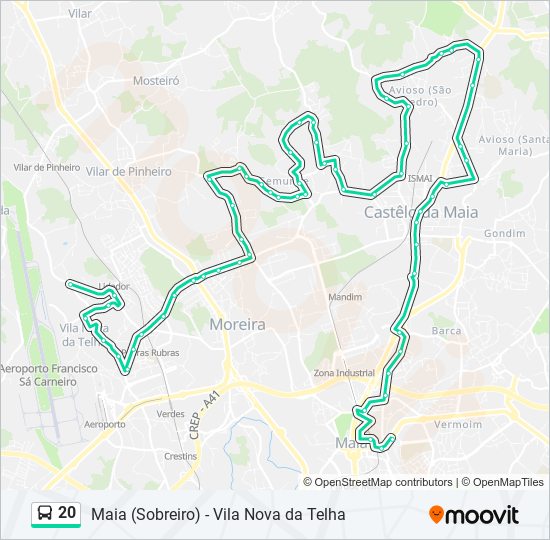 20 bus Line Map