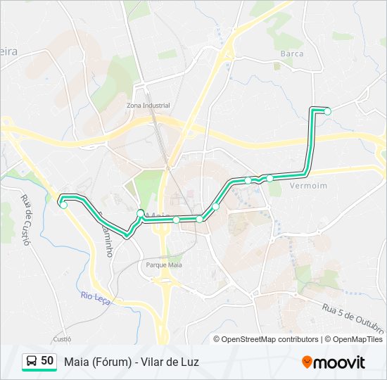 50 bus Line Map