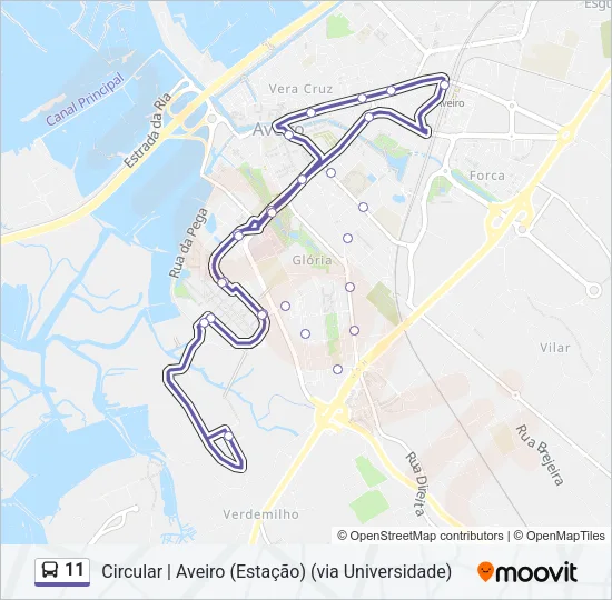 11 Bus Line Map