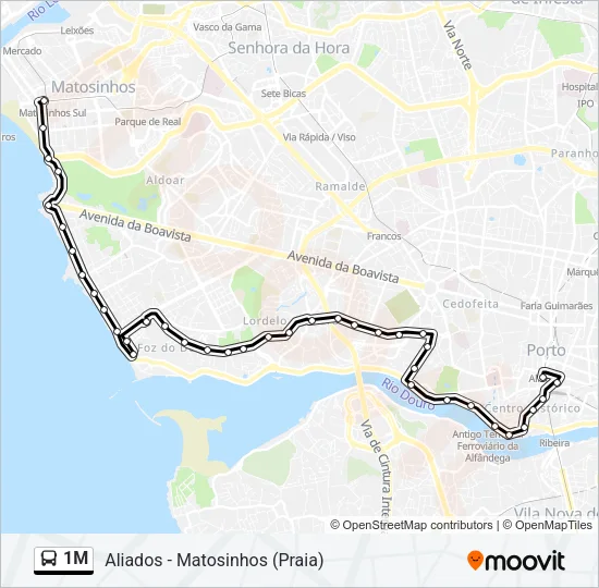1M Bus Line Map