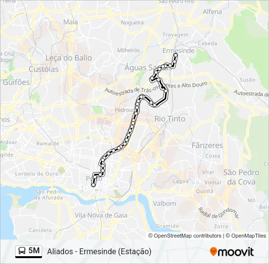 5M Bus Line Map