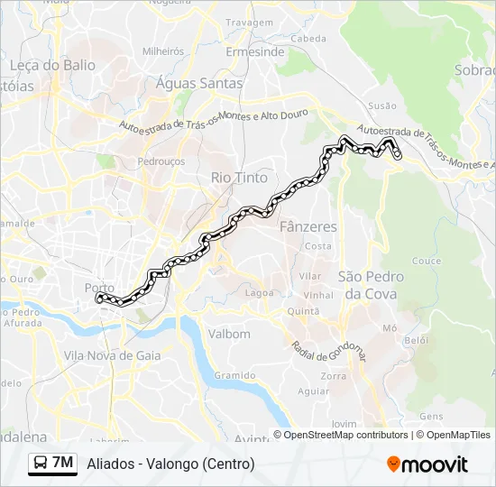 7M Bus Line Map