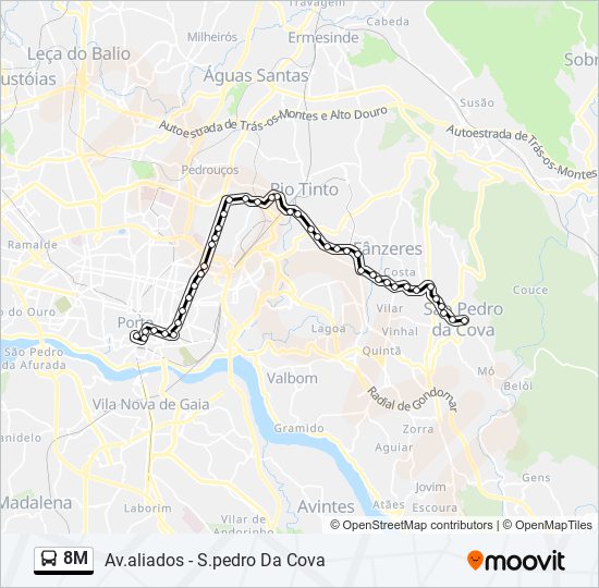 8M bus Line Map