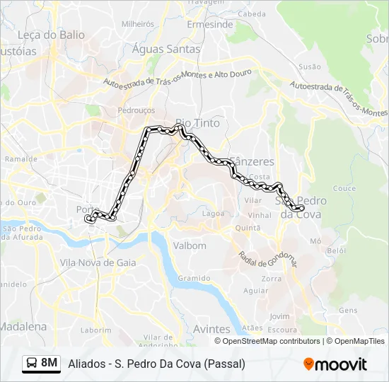 8M Bus Line Map