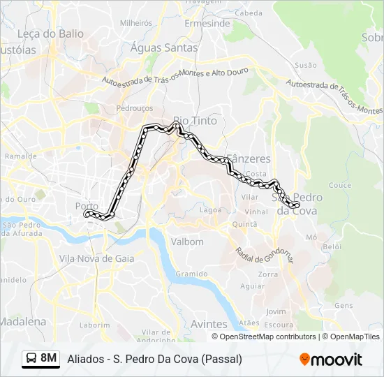 8M Bus Line Map