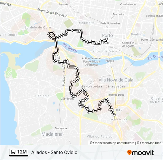 12M Bus Line Map