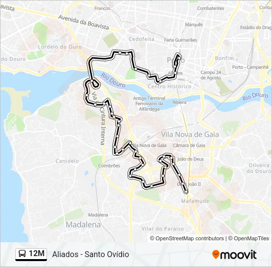 12M Bus Line Map