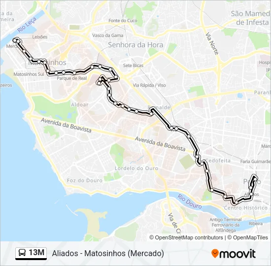 13M Bus Line Map