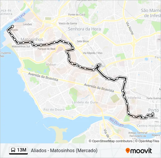 13M Bus Line Map
