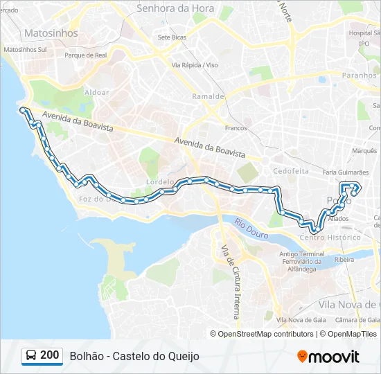 200 Bus Line Map