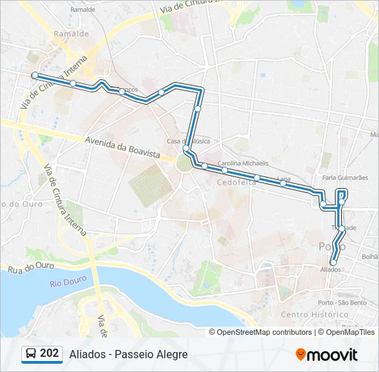 202 Bus Line Map