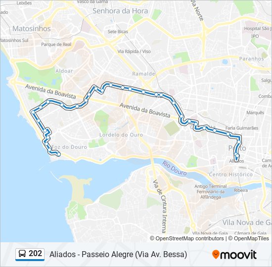 202 bus Line Map