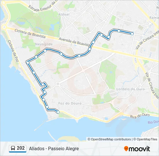 202 Bus Line Map