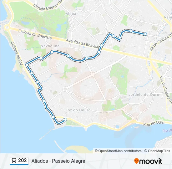 202 Bus Line Map
