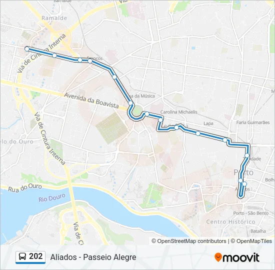 202 Bus Line Map