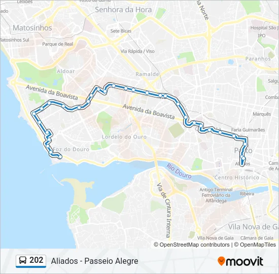 202 Bus Line Map