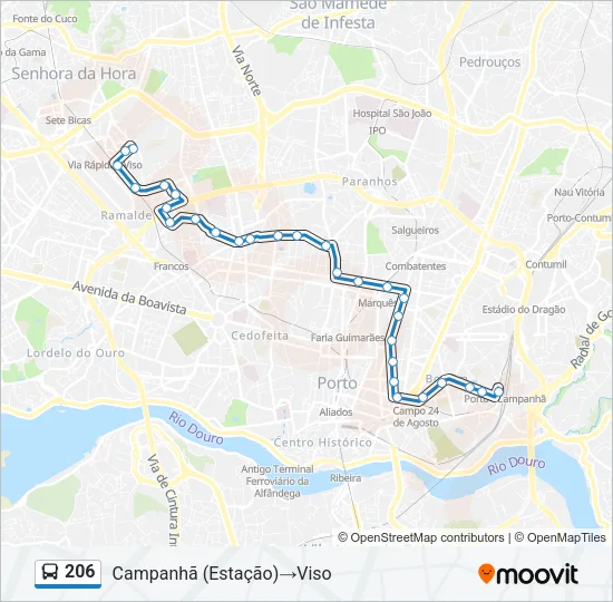 206 Bus Line Map