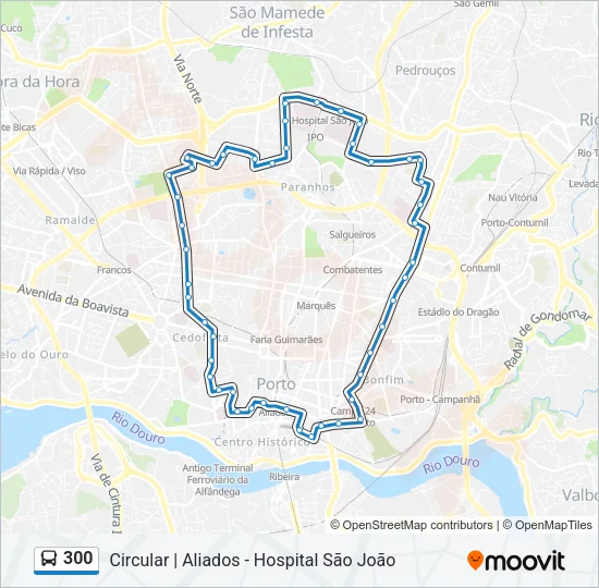 300 Bus Line Map